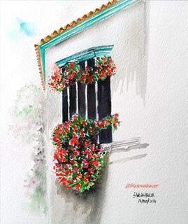 Acuarela, Balcones, 4 Sesiones, incluye materiales