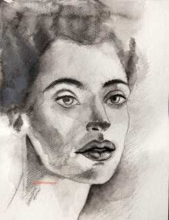 Grafito, Retrato acuarelable, 4 Sesiones, incluye materiales