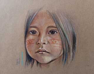 Lápiz de color, Retrato fotorrealista, 4 Sesiones, incluye materiales