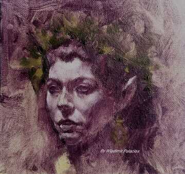 Óleo, Retrato de hada al bistre, 4 Sesiones, incluye materiales